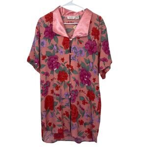 NWT Victoria’s Secret Gold Label Pink Floral Night Shirt/Gown Size P/S Deadstock